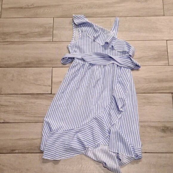 🍓 Shein Blue Striped Girls Dress🍍 - Picture 1 of 2